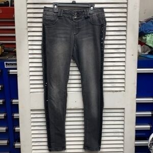 SO Black Jeans with Sequin Leg Strip size 16